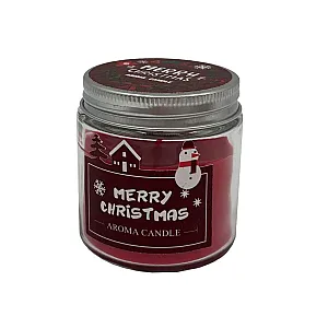 Свеча декоративная Калядны час Merry Christmas red MULSD6065-12R 6.5 см