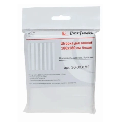 Шторка для ванной Perfecto Linea 36-003182 180*180 см белая