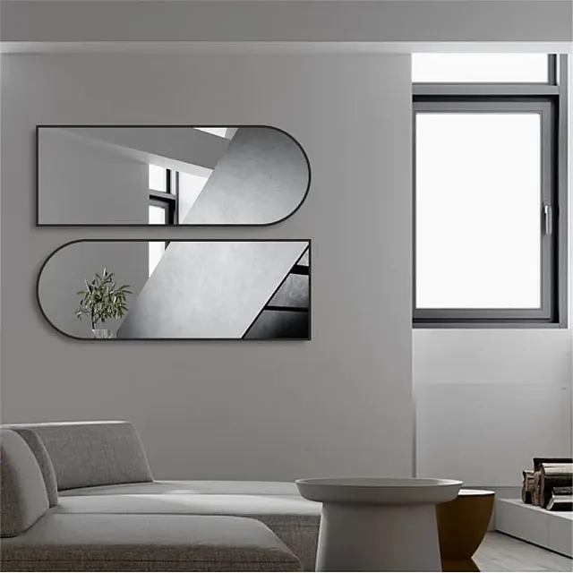 Зеркало Алмаз-Люкс Д-027 с черной УФ-печатью 120*40 см