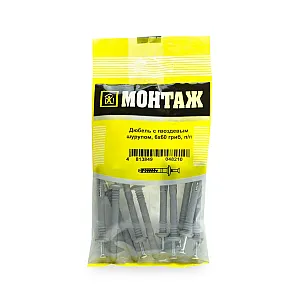 Дюбель с гвоздевым шурупом Монтаж BM001147 6*60 мм гриб 10 шт