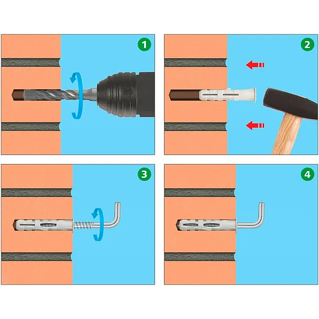 Шуруп 4*60 мм Г-образный Монтаж BM001699 цинк 4 шт