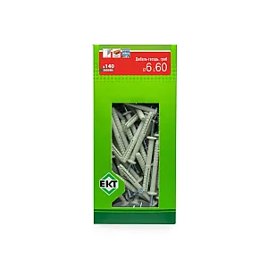 Дюбель-гвоздь ЕКТ GL 6*60 гриб нейлон ЕКТ в коробке с окном 140 шт