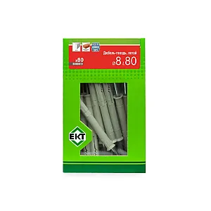 Дюбель быстрого монтажа ЕКТ BW000019 8*80 мм с гвоздевым шурупом потай нейлон 50 шт