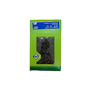 Саморез по гипсокартону 3.5*45 мм ЕКТ BW000036 частый шаг к металлу в коробке с окном 500 шт