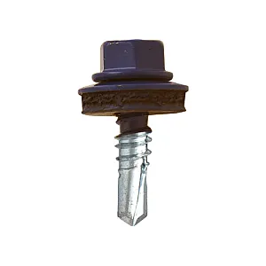 Саморез кровельный 5.5*19 мм ЕКТ BW000086 с резиновой прокладкой РТЗ RAL 8017 сверло 300 шт