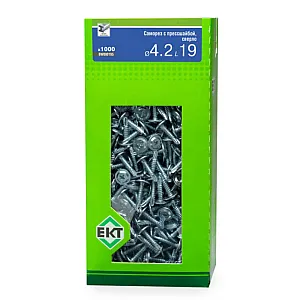 Саморез с прессшайбой 4.2*19 мм ЕКТ BW000195 сверло цинк 1000 шт