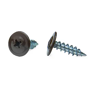 Саморез с прессшайбой 4.2*16 мм ЕКТ BW000236 острый RAL 8017 шоколадный 600 шт