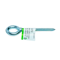Шуруп-кольцо 8*80 мм ЕКТ B009847 с резьбой по дереву цинк