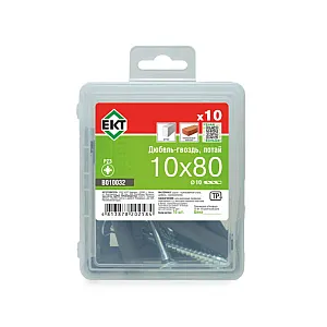 Дюбель-гвоздь 10*80 мм ЕКТ B010032 GL потай 10 шт