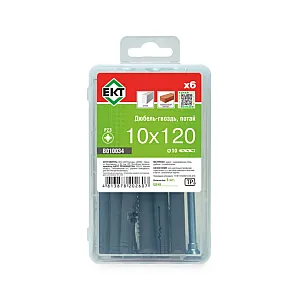 Дюбель-гвоздь 10*120 мм ЕКТ B010034 GL потай 6 шт