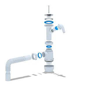 Сифон для мойки бутылочный Ани пласт 1 1/2