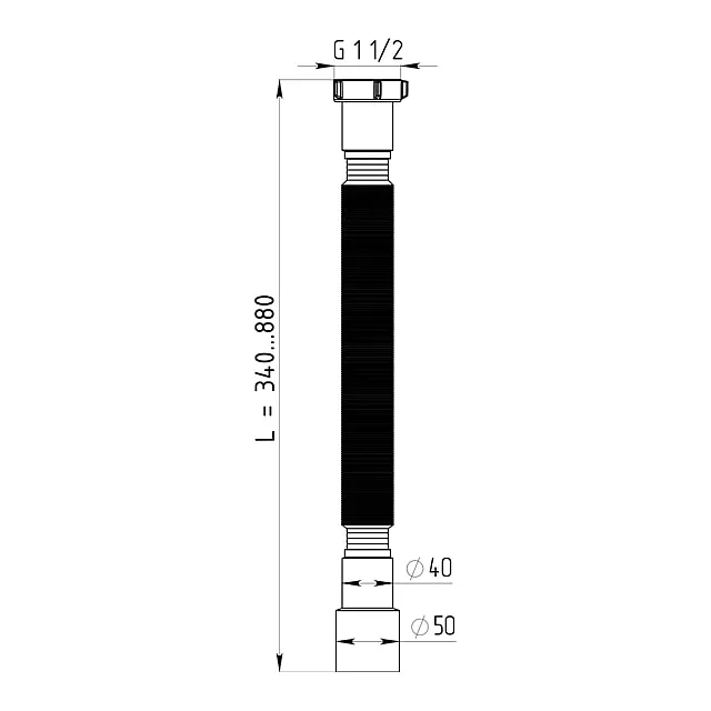 Гибкая труба СанДесант Т103-АК 1 1/2