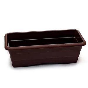 Ящик балконный Гарденпласт №1 шоколад 400*140 мм