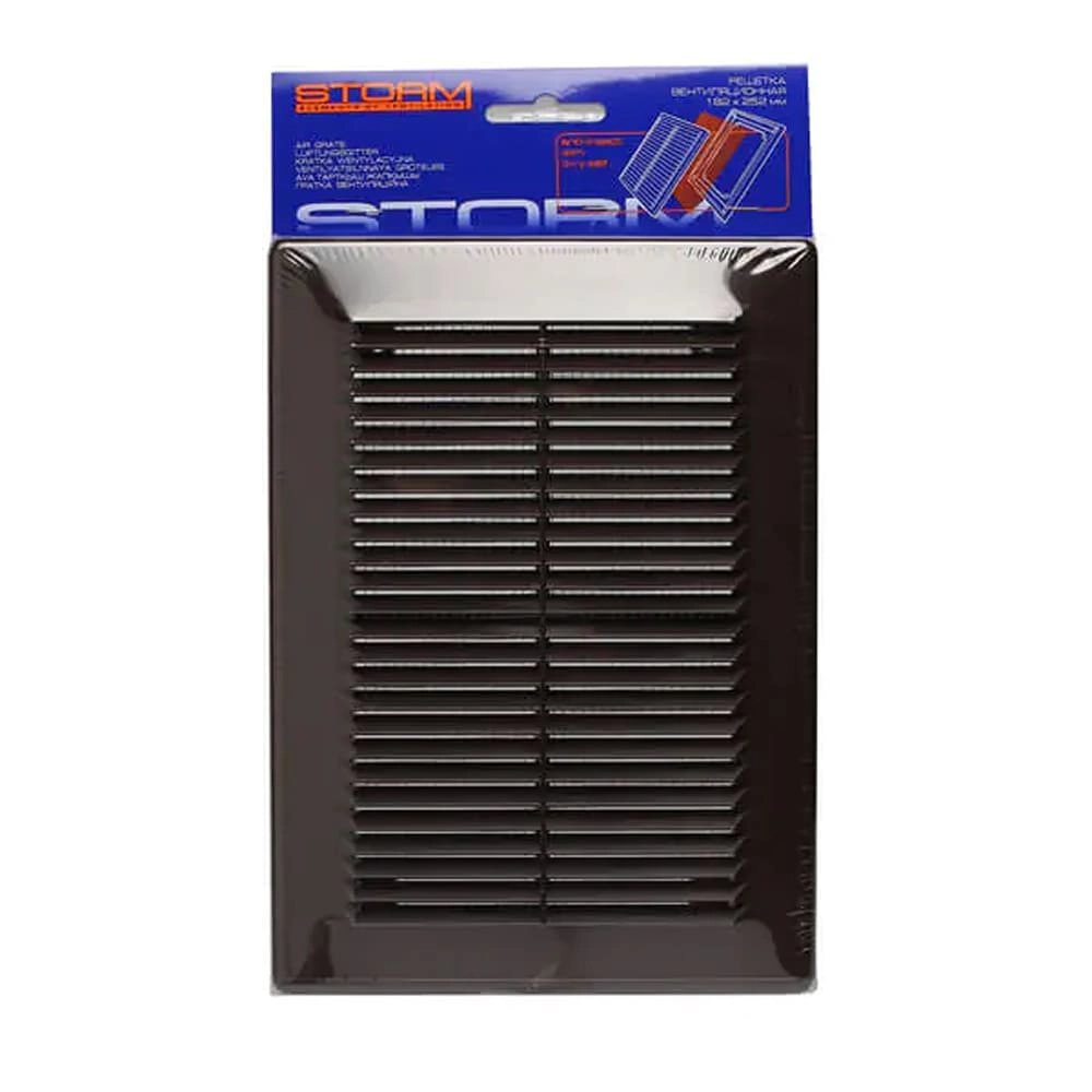 Вентрешетка Storm BR-1825 182*252 мм разборная коричневая Вентрешетка Storm BR-1825 182*252 мм разборная коричневая