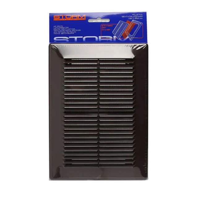 Вентрешетка Storm BR-1825 182*252 мм разборная коричневая Вентрешетка Storm BR-1825 182*252 мм разборная коричневая