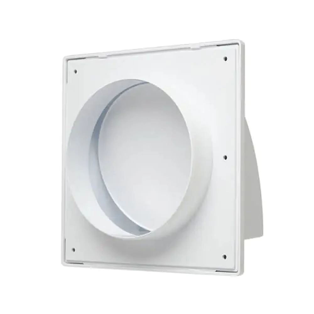 Вентрешетка Storm KF-1717-F100W 170*170 мм фасадная с обратным клапаном и фланцем 100 мм белая Вентрешетка Storm KF-1717-F100W 170*170 мм фасадная с обратным клапаном и фланцем 100 мм белая