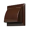 Вентрешетка Storm KF-1717-F125BR 170*170 мм фасадная с обратным клапаном и фланцем 125 мм коричневая