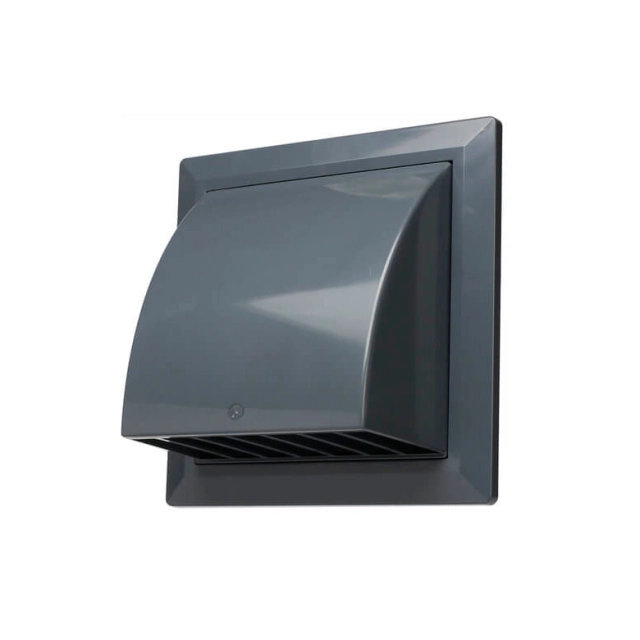 Вентрешетка фасадная Storm KF-1717-F125GR 170*170 мм с обратным клапаном и фланцем 125 мм серая Вентрешетка фасадная Storm KF-1717-F125GR 170*170 мм с обратным клапаном и фланцем 125 мм серая
