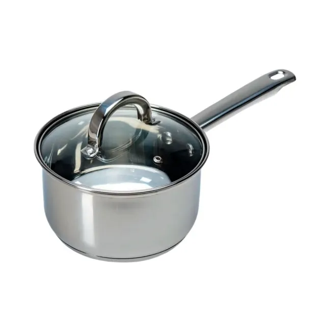 Сотейник Home Line Greta GS-01211-16SP код 200894 из нержавеющей стали со стеклянной крышкой 1.7 л