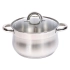 Кастрюля Fresca GS-01090-22CA код 212316 из нержавеющей стали со стеклянной крышкой 5.1 л