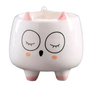 Кашпо для цветов керамическое Совенок 8*8*8 см