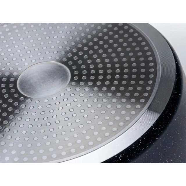 Кастрюля Fresca Black Granite 704659 код 252251 алюминиевая с антипригарным мраморным покрытием с крышкой 6.5 л Кастрюля Fresca Black Granite 704659 код 252251 алюминиевая с антипригарным мраморным покрытием с крышкой 6.5 л