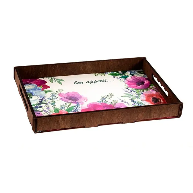 Поднос деревянный Bon appetit 35.3*24.8*4 см фанера