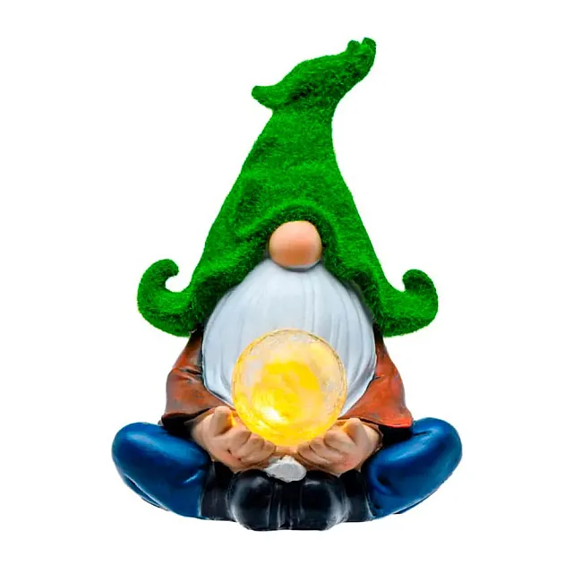 Фонарь Гном предсказатель 30540604 код 274055 на солнечной батарее 16*13*27 см