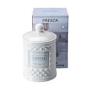 Банка для сыпучих продуктов Fresca Шамбли Coffee HC1910104-6.5C код 277902 керамическая 650 мл