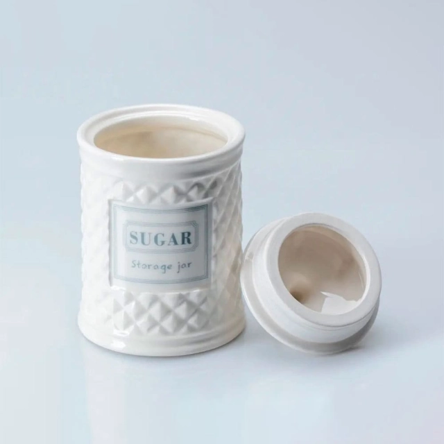 Банка для сыпучих продуктов Fresca Шамбли Sugar HC1910104-6.5S код 277926 керамическая 650 мл Банка для сыпучих продуктов Fresca Шамбли Sugar HC1910104-6.5S код 277926 керамическая 650 мл