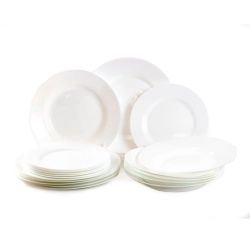 Набор тарелок Luminarc Plumi White V5586 код 286409 стеклокерамических 18 шт