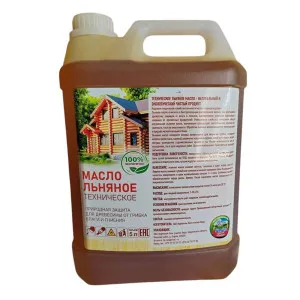 Масло льняное техническое в канистре 5 л