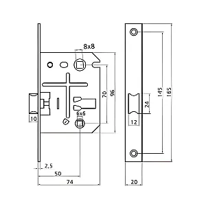 Защелка сантехническая Arni 170 AB