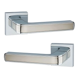 Ручка дверная Lockit Рико КВ A1549Е SN/PC