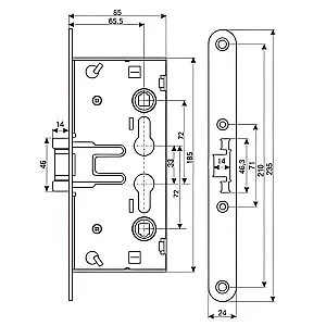 Замок противопожарный Arni 2000
