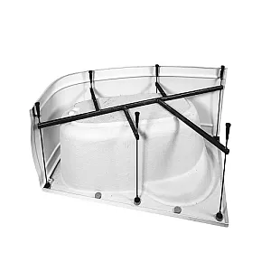 Ванна акриловая угловая AquaFonte Адель каркас и экран в комплекте 1700*1000 мм левая