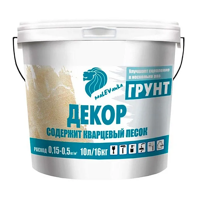 Грунт Malevanka Декор для наружных и внутренних работ 10 л