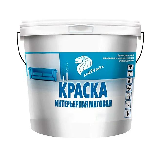 Краска Malevanka Интерьер 4 белая 10 л