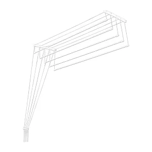 Сушилка потолочная Comfort Alumin Group алюминиевая 7 прутьев 2 м
