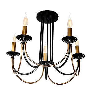 Светильник Айтин-Про НПБ 02-5*60-102 52294/5 золото/черный