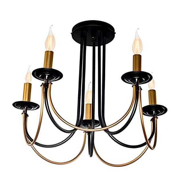 Светильник Айтин-Про НПБ 02-5*60-102 52294/5 золото/черный