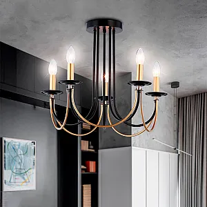 Светильник Айтин-Про НПБ 02-5*60-102 52294/5 золото/черный