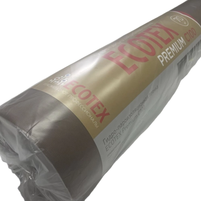 Пленка гидро-пароизоляционная Ecotex Premium С 100 30 м.кв Пленка гидро-пароизоляционная Ecotex Premium С 100 30 м.кв