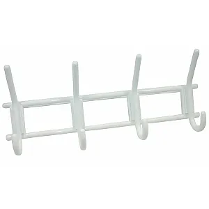 Вешалка Металлист МЕ0000000000679 4-х крючковая пластмасса снежно-белая