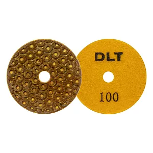 Круг алмазный DLT №10 Р100 шлифовальный гибкий для сухой шлифовки 100 мм