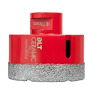 Коронка алмазная DLT Ceramic Pro 0501 для плитки и камня 70 мм