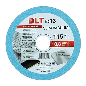 Диск алмазный DLT №16 4286 Slim Vacuum шлифовально-отрезной универсальный 115 мм