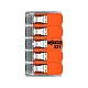 Комплект клемм Wago WAGO.221-415 с рычажками на 5 проводников 0.14-4 мм.кв 2 шт