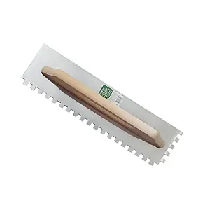 Гладилка нержавеющая Волат 28100-1308 130*480 мм зуб 8*8 мм с деревянной ручкой