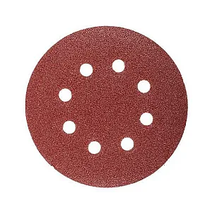 Шлифлист Волат 80010-80 125 мм круг Р 80 для дерева 8 отверстий 10 шт
